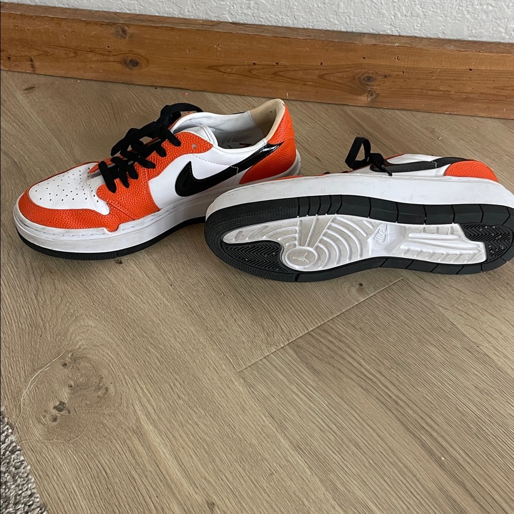 Nike White and Orange Athletic Shoes